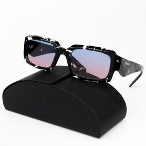 SALE! NEW Prada PR27ZS 15O60E Black Tortoise Blue Gradient Unisex Sunglasses